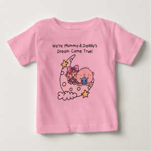 Camiseta Para Bebê Gêmeos mamães e o t-shirt ideal do pai