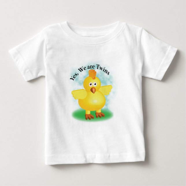 Camiseta Para Bebê Gêmeos "Sim somos Gêmeos" (Frente)