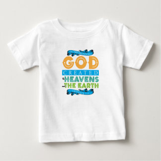 Camiseta Para Bebê Gênesis 1:1 no DEUS inicial Criado