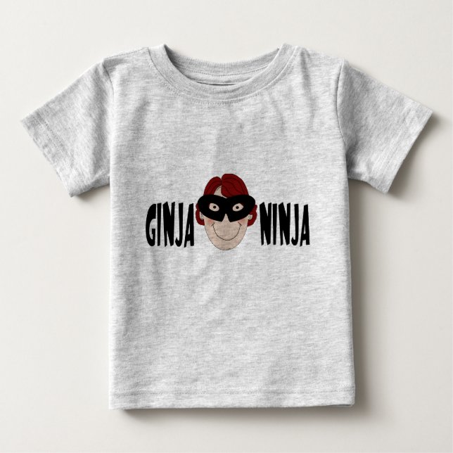 Camiseta Para Bebê Gengibre Ninja (Frente)