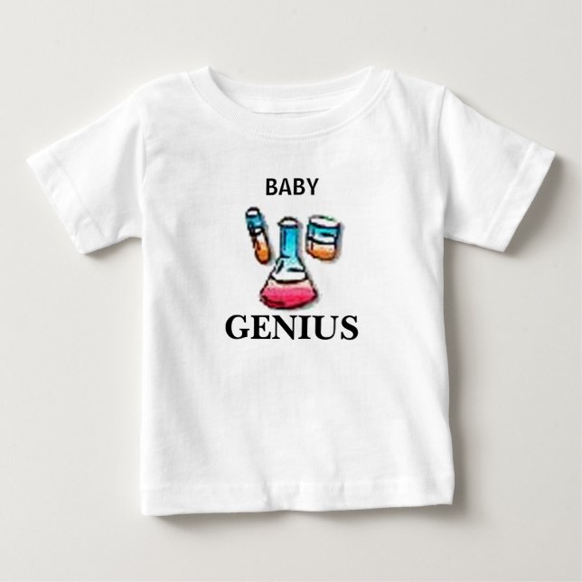 Camiseta Para Bebê Gênio do bebê (Frente)