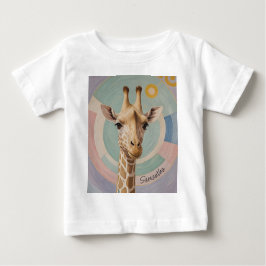 Camiseta Para Bebê Gentle Giant: Pastel Giraffe
