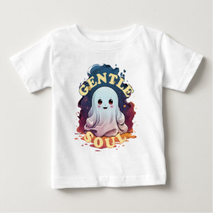 Camiseta Para Bebê Gentle Soul Kawaii Ghost