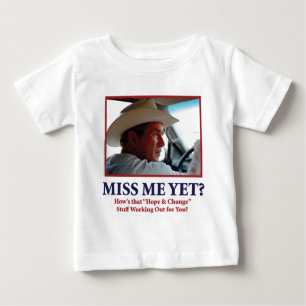 Camiseta Para Bebê George W Bush - Sinto Falta De Mim Ainda