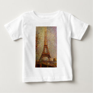 Camiseta Para Bebê Georges Seurat: A Torre Eiffel (1889)