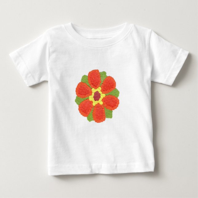 Camiseta Para Bebê Gerber Cotton Dotty Flower (Frente)