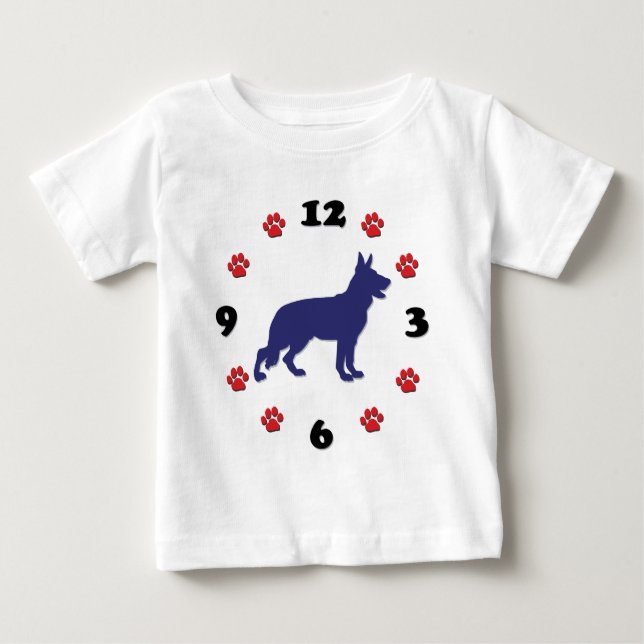 Camiseta Para Bebê German shepherd (Frente)