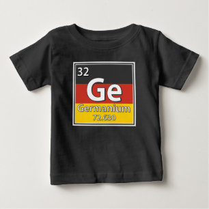 Camiseta Para Bebê Germânio - Alemanha Bandeira da Ciência Alemã