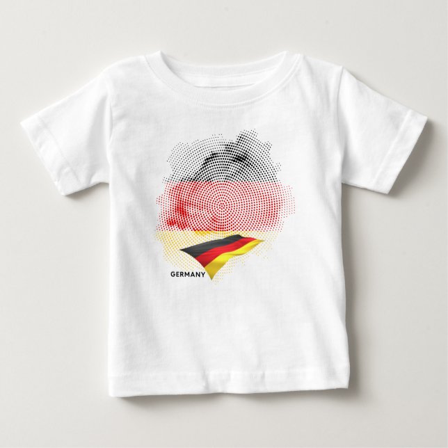 Camiseta Para Bebê Germany flag (Frente)
