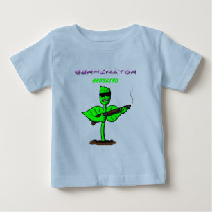 Camiseta Para Bebê Germinador cyborg planta engraçada desenho animado