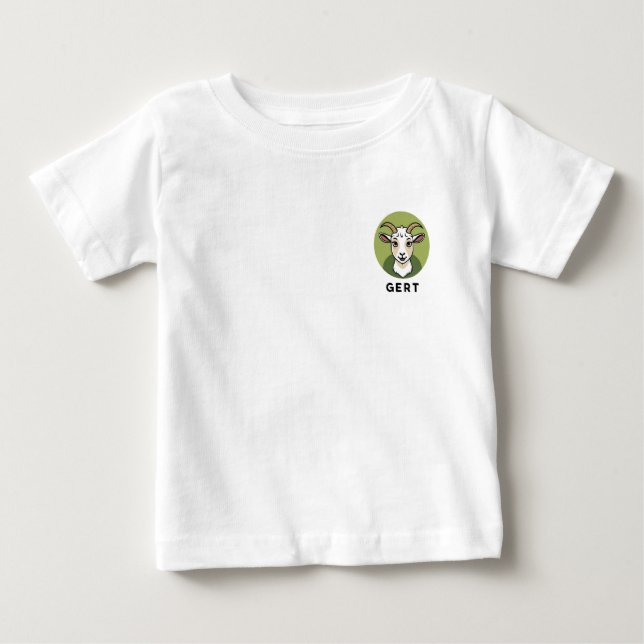 Camiseta Para Bebê Gert the Goat Cartoon T-Shirt (Frente)