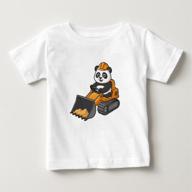 Camiseta Para Bebê Geschenke für Kinder Baustelle Baggerfahrer Bau (Frente)