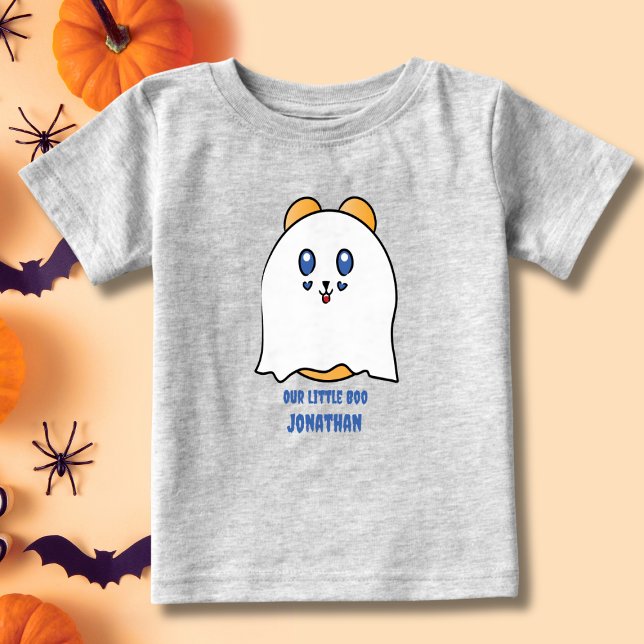 Camiseta Para Bebê Ghost Little Boo Bonito do Halloween (Criador carregado)