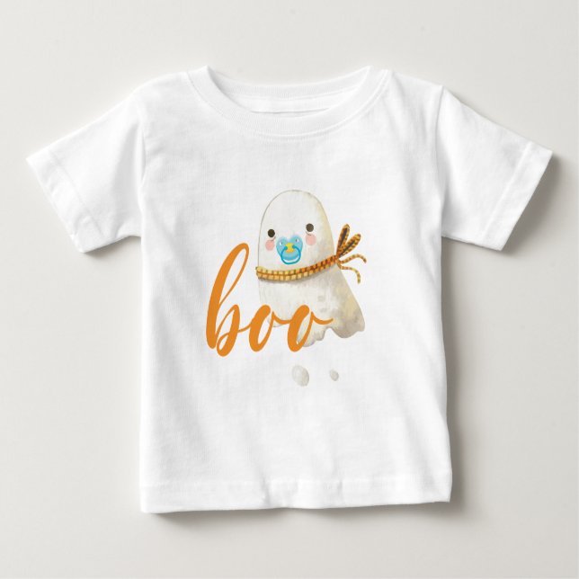 Camiseta Para Bebê Ghost Pacifier Boo (Frente)