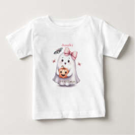 Camiseta Para Bebê Ghost Pumpkin Bat Halloween