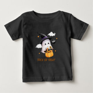 Camiseta Para Bebê Ghost Trick ou Treat Kids's Halloween