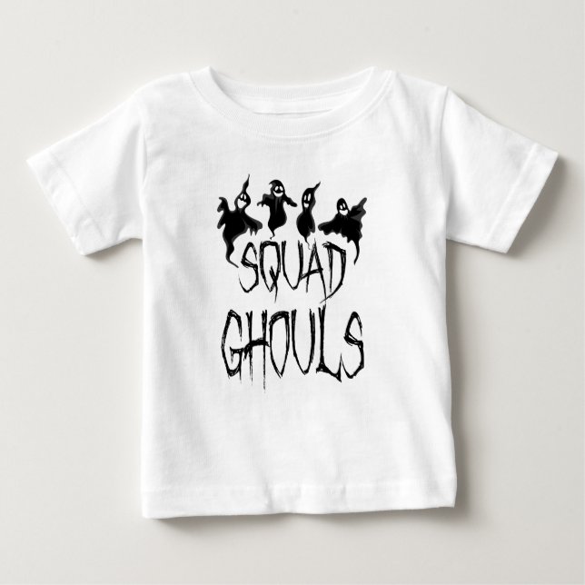 Camiseta Para Bebê Ghouves de Halloween (Frente)