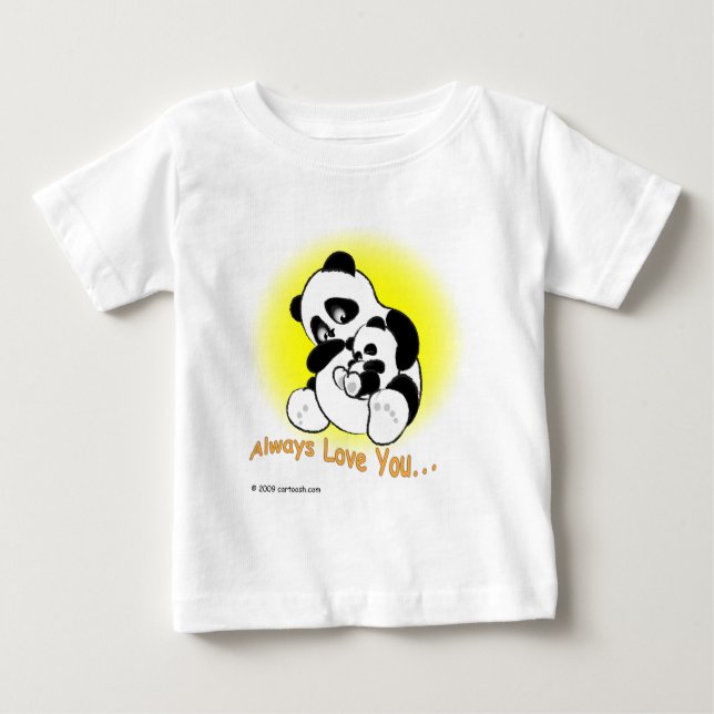 Camiseta Para Bebê gigglePanda para o dia das mães (Frente)