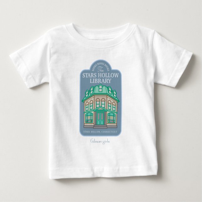 Camiseta Para Bebê Gilmore Girls | Biblioteca de Stars Hollow (Frente)