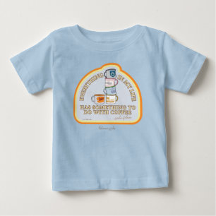 Camiseta Para Bebê Gilmore Girls Citação de Café Gráfico