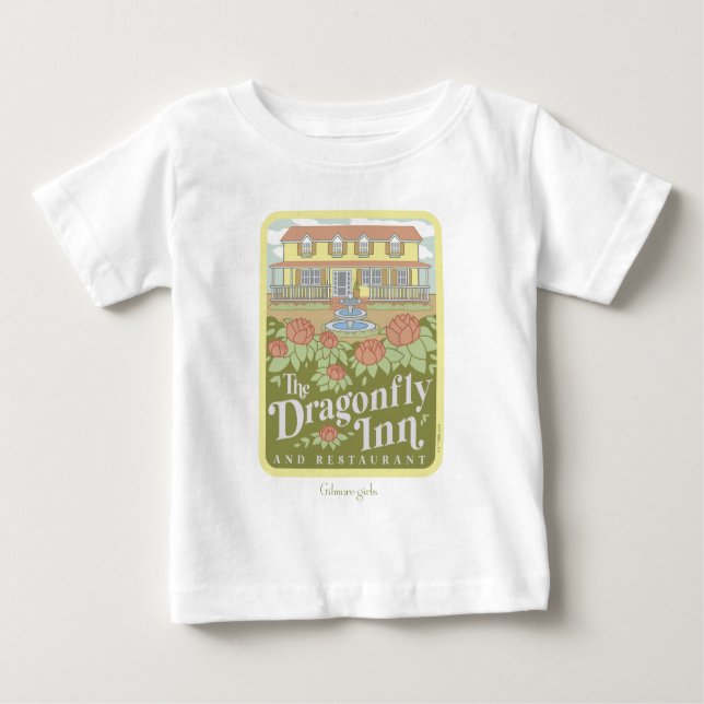 Camiseta Para Bebê Gilmore Girls | Dragonfly Inn & Restaurant (Frente)