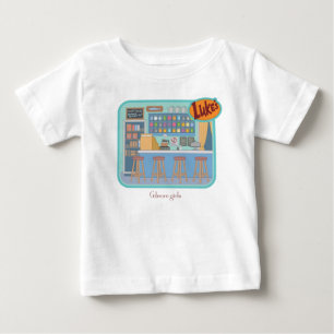 Camiseta Para Bebê Gilmore Girls   Gráfico do Luke's Diner