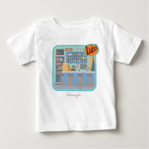 Camiseta Para Bebê Gilmore Girls   O Gráfico do Diner do Luke