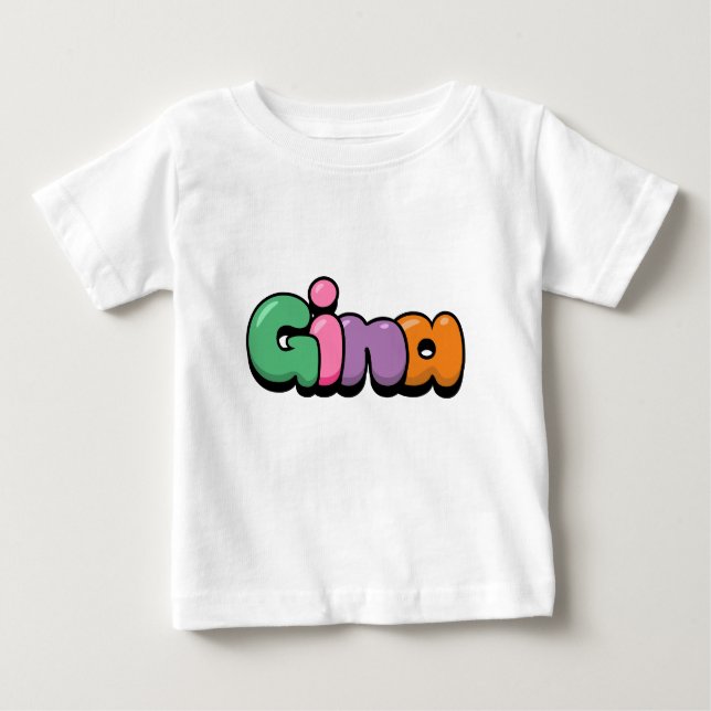 Camiseta Para Bebê Gina (Frente)