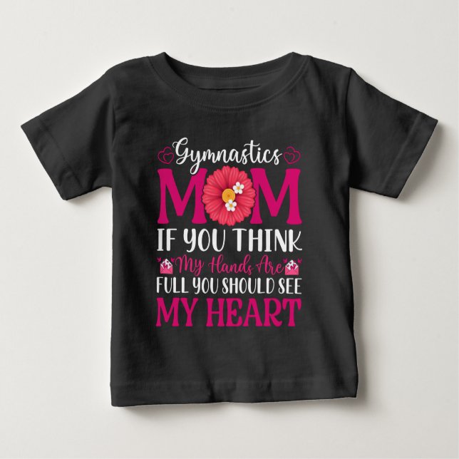 Camiseta Para Bebê Ginástica Mãe (Frente)