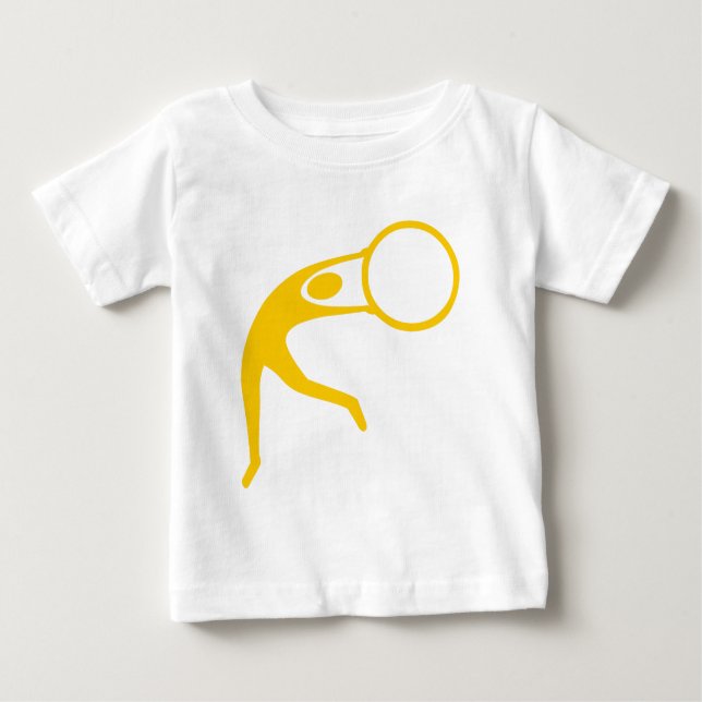 Camiseta Para Bebê Ginástica Rítmica Figura - âmbar (Frente)