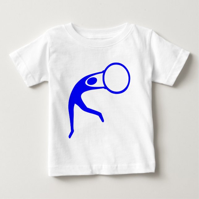 Camiseta Para Bebê Ginástica Rítmica Figura - Azul (Frente)
