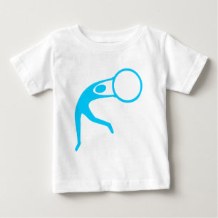 Camiseta Para Bebê Ginástica Rítmica Figura - Azul-Céu
