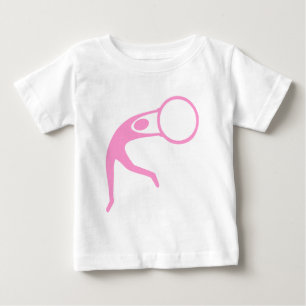 Camiseta Para Bebê Ginástica Rítmica Figura - Rosa