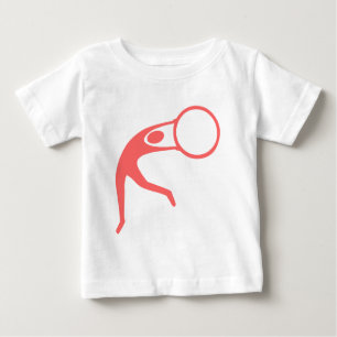 Camiseta Para Bebê Ginástica Rítmica Figura - Rosa Tropical