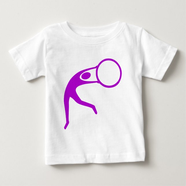 Camiseta Para Bebê Ginástica Rítmica Figura - Roxo (Frente)