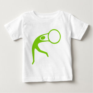 Camiseta Para Bebê Ginástica Rítmica Figura - Verde Marciano