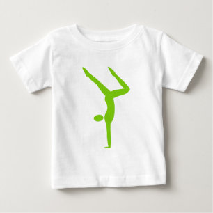 Camiseta Para Bebê Ginástica - Verde marciano