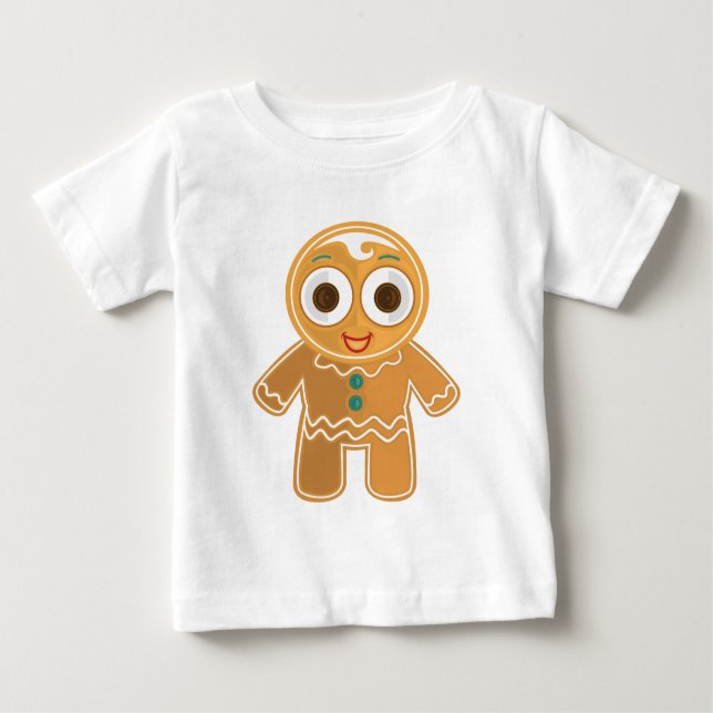 Camiseta Para Bebê Ginger Bread Man (Frente)