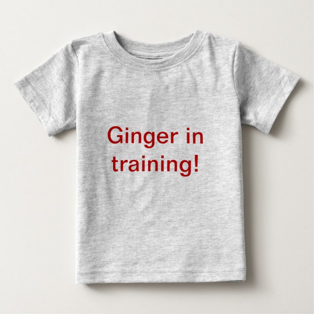 Camiseta Para Bebê Ginger Em Treinamento! (Frente)