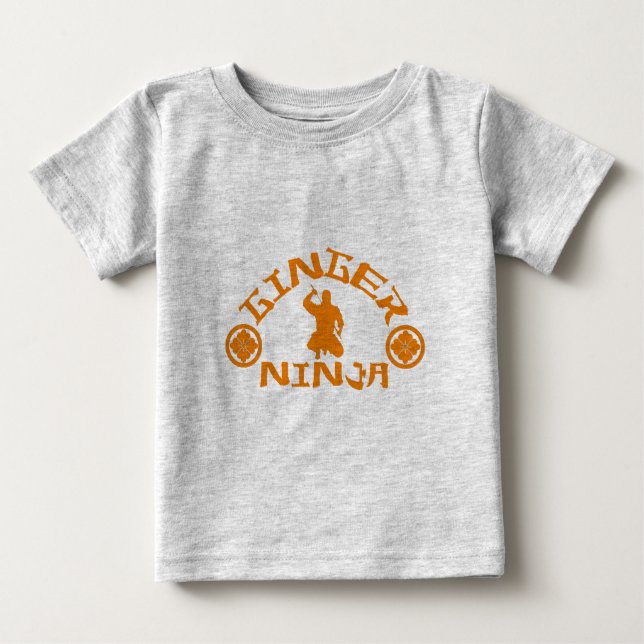 Camiseta Para Bebê Ginger Ninja (Frente)