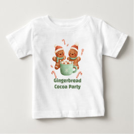 Camiseta Para Bebê Gingerbread Cocoa Party