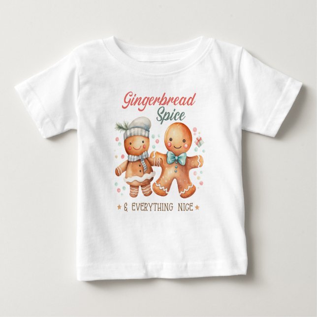 Camiseta Para Bebê Gingerpão especiarias e tudo mais legal (Frente)