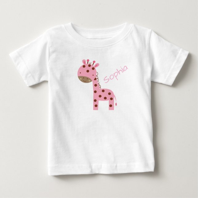 Camiseta Para Bebê Girafa (Frente)