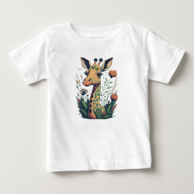 CAMISETA PARA BEBÊ GIRAFA (Frente)
