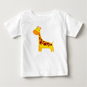 Camiseta Para Bebê girafa, áfrica, natureza, fotos de animais