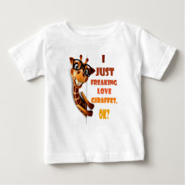 Camiseta Para Bebê Girafa bonita
