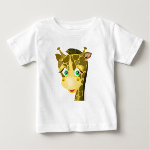 Camiseta Para Bebê Girafa Bonita -