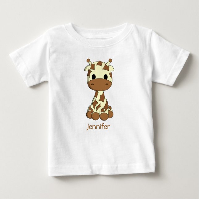 Camiseta Para Bebê Girafa caipira caiana caiana (Frente)