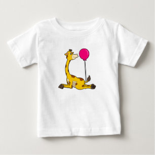 Camiseta Para Bebê Girafa com Balão
