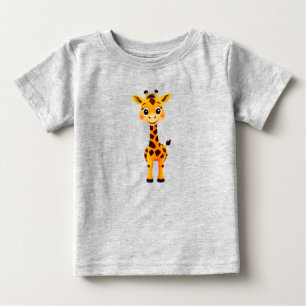 Camiseta Para Bebê Girafa de Desenho Animado Fofa